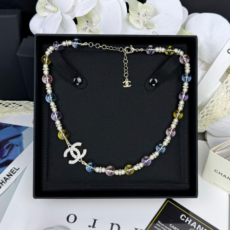 18K Chanel 26C Color Crystal Necklace