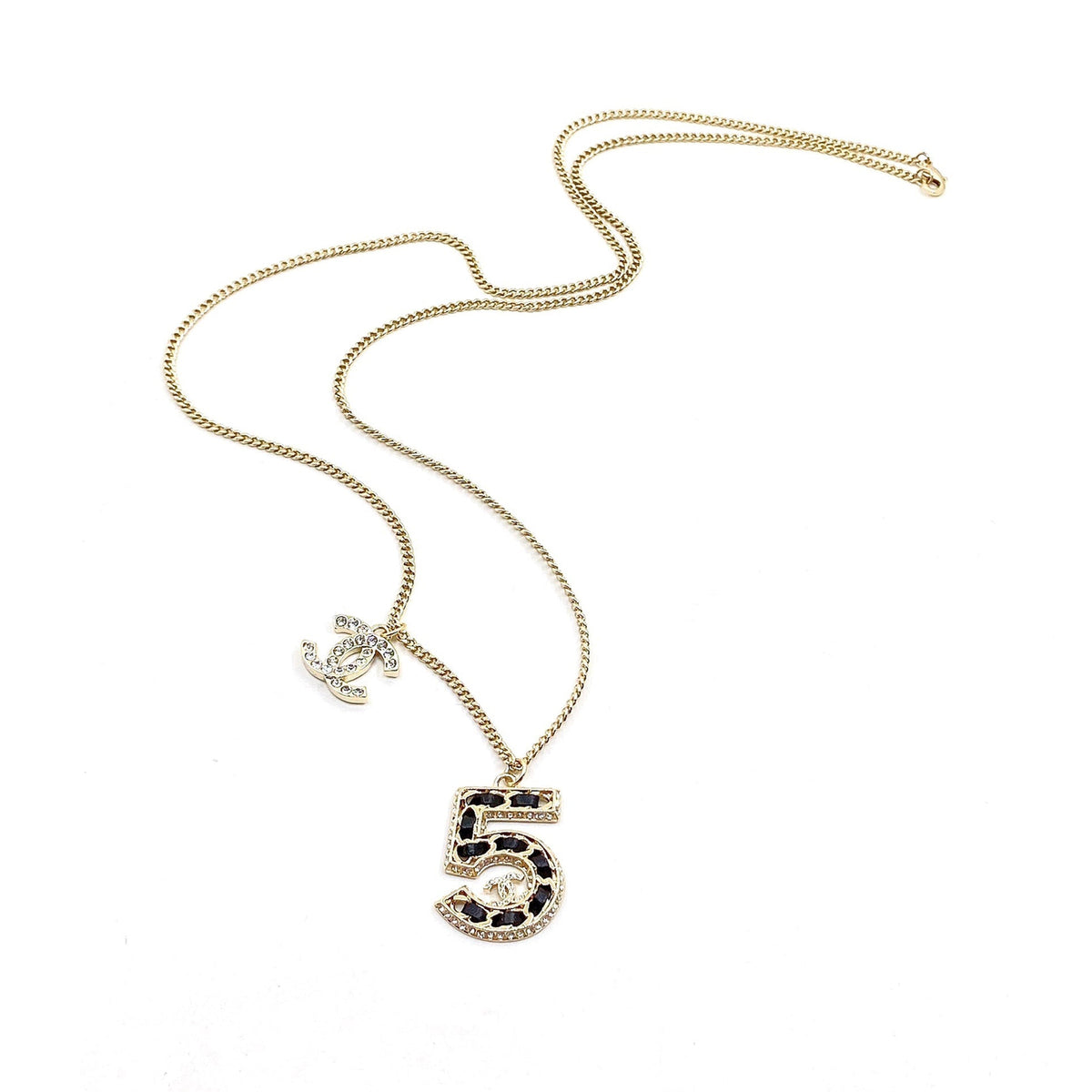 18K Chanel No.5 Chain Necklace