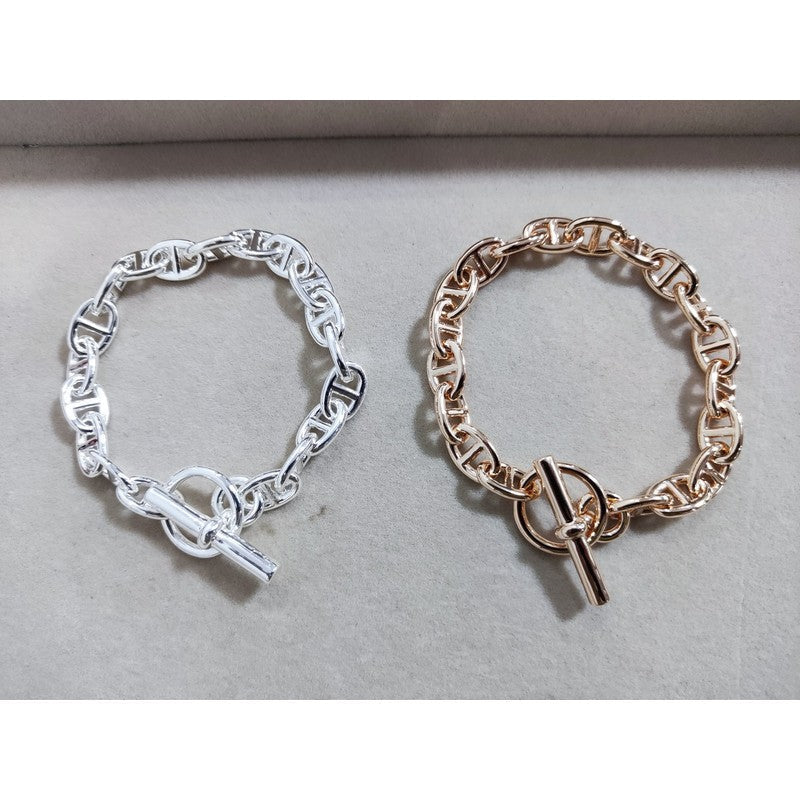 18K Hermès Cha?ne D'ancre Encha?n¨¦e Bracelet