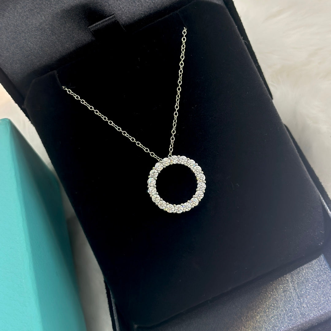 18K Tiffany & Co. Circle Diamonds Necklace