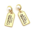 18K Chanel Paris Pearl Earrings