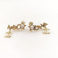 18K Chanel Script Diamonds Earrings