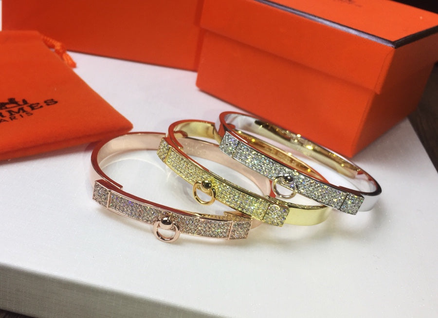 18K Collier De Chien Diamond Hermès Bracelet