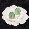 18K Chanel Green Earrings