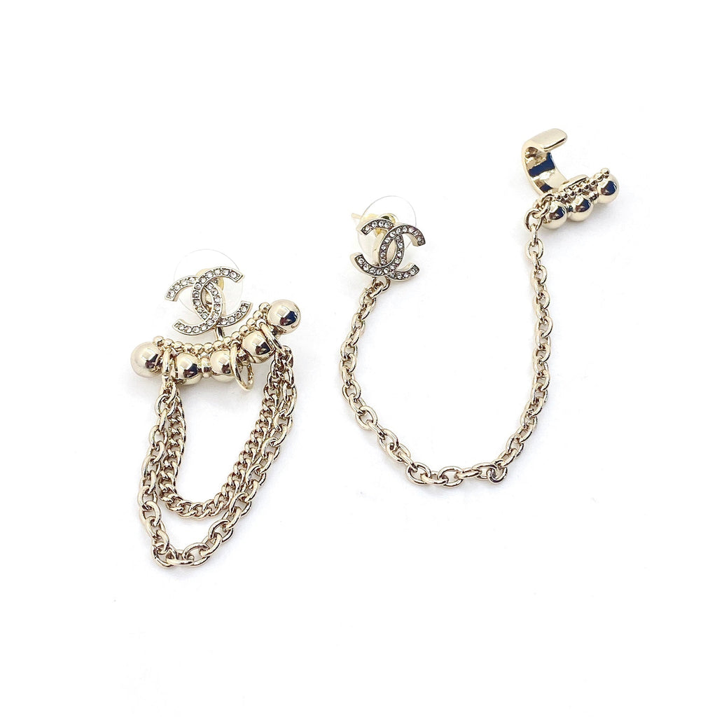 18K Chanel Chain Earrings