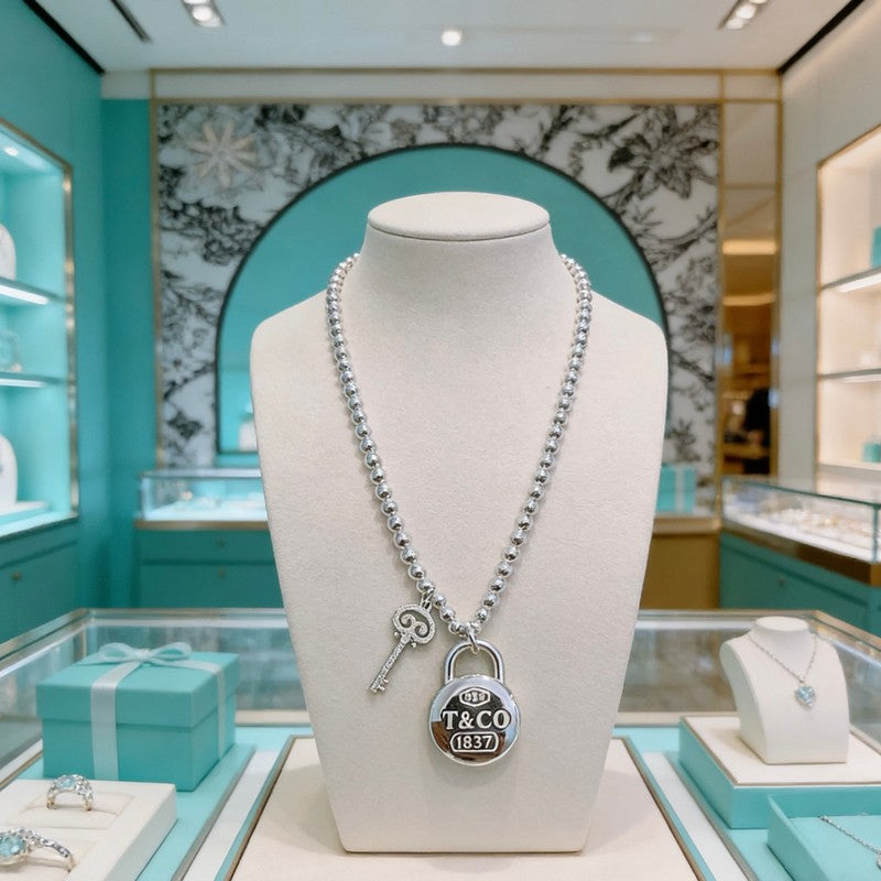 18K Return to Tiffany & Co. 1837 Lock Necklace