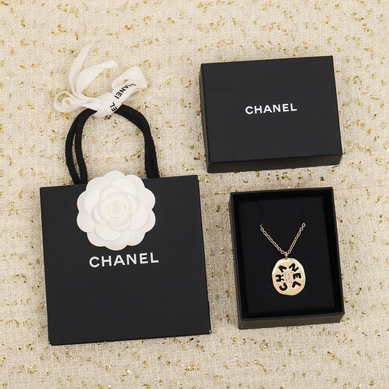 18K Chanel Script Necklace
