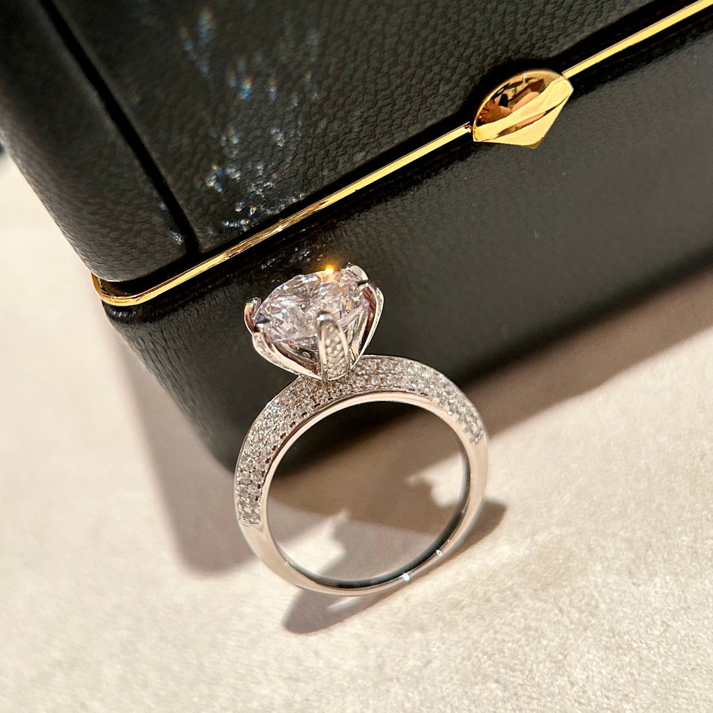 18K Tiffany & Co. Pave Tiffany Setting Engagement Ring