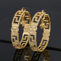 18K Versace Round Crystals Earrings