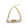 18K Chanel Pearls Crystals Vintage Necklace