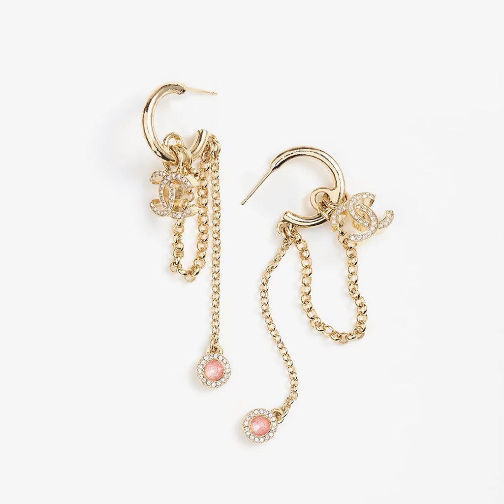 18K Chanel Tassel Crystals Earrings