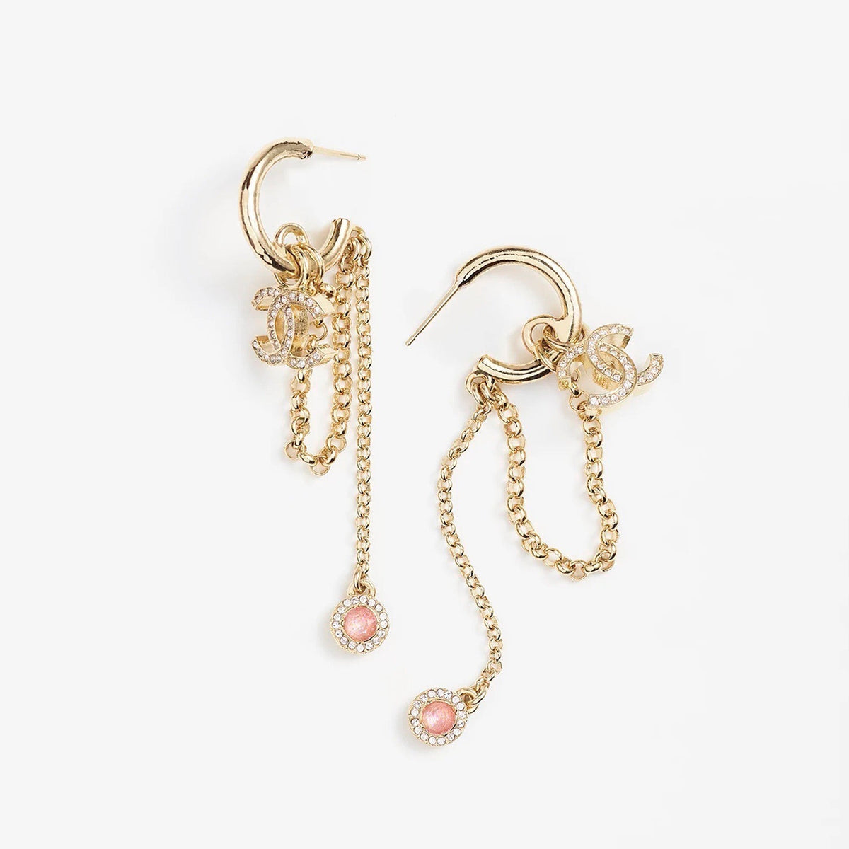 18K Chanel Tassel Crystals Earrings