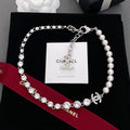 18K Chanel Pearls Crystals Necklace