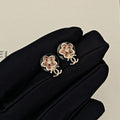 18K Chanel Pink Crystal Earrings