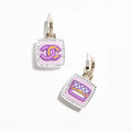 18K Chanel Pink Bottle Earrings