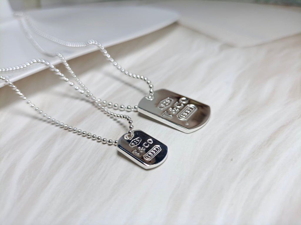 18K Tiffany & Co. 1837 Tag Pendant Necklace