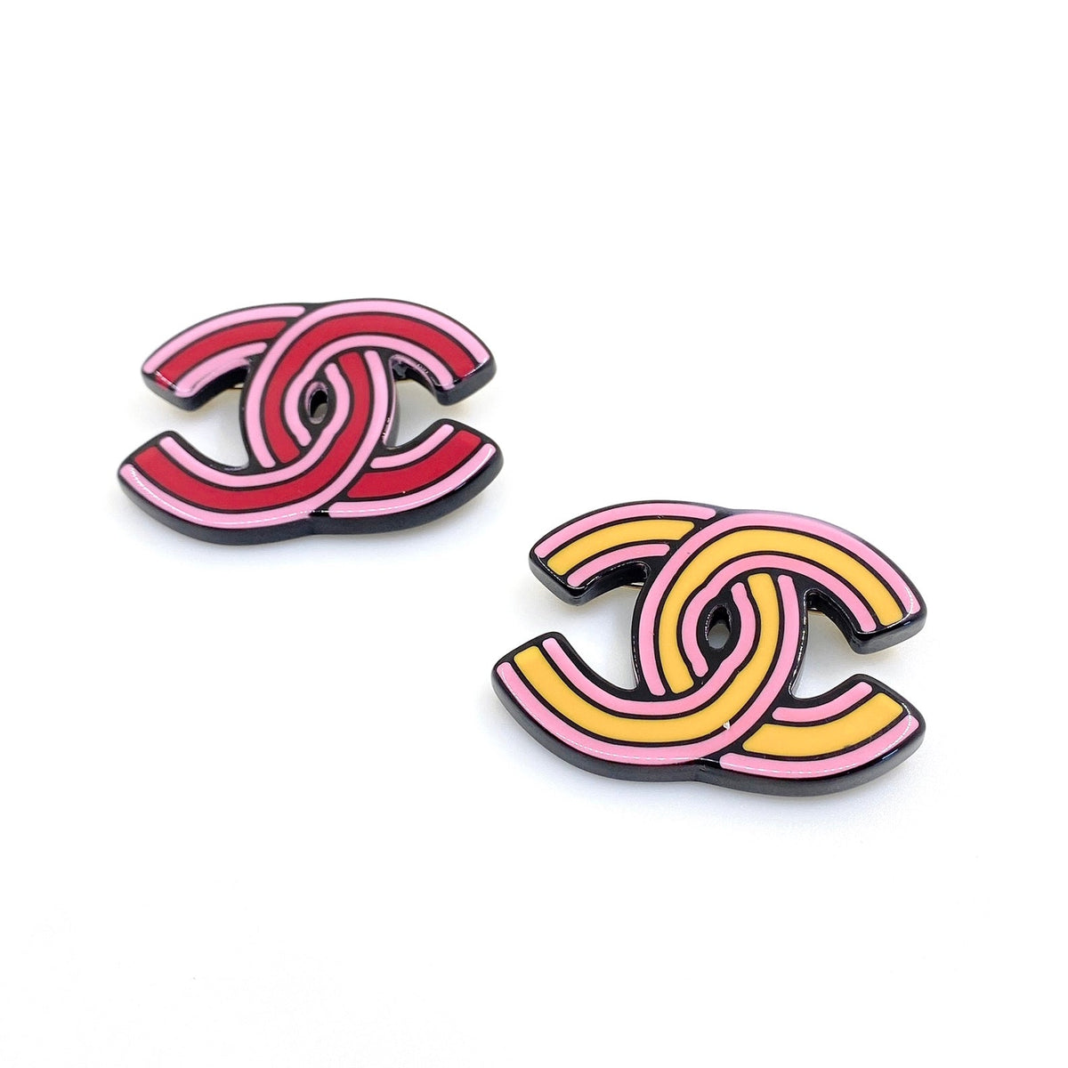 18K Chanel Pink Earrings