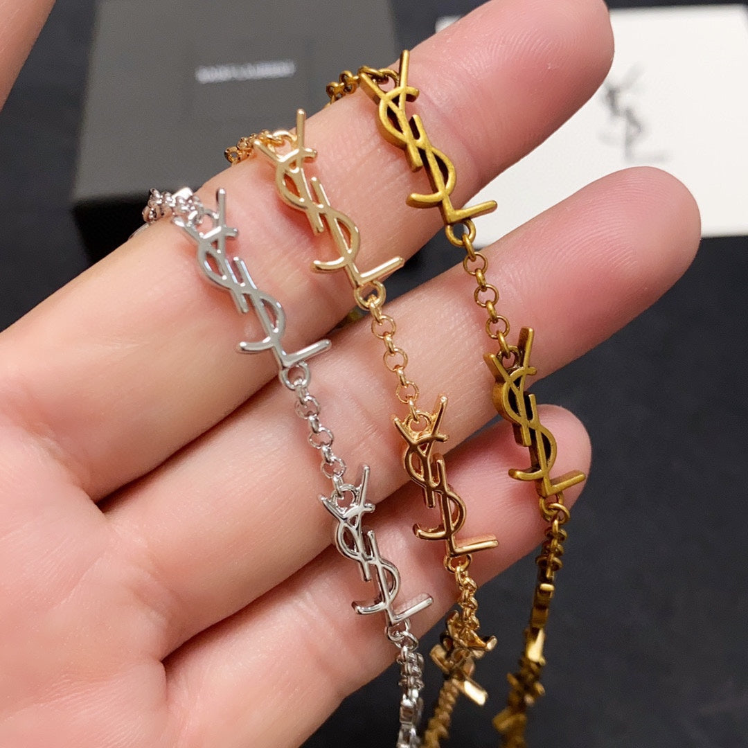 18K Saint Laurent YSL Mini Cassan Bracelet