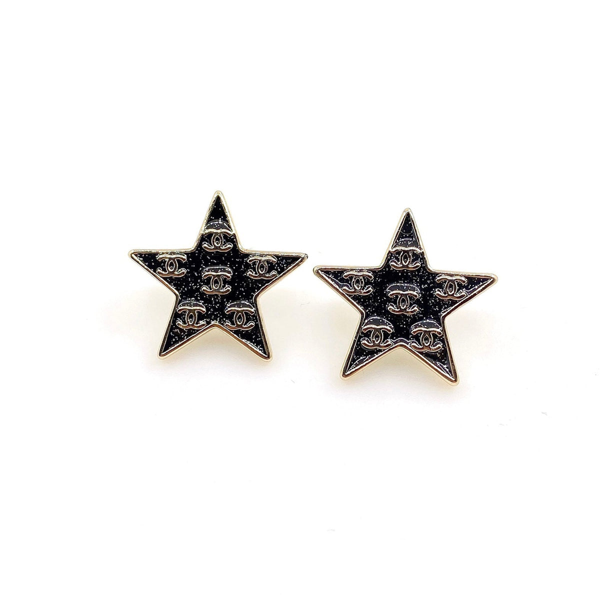 18K Chanel Star Earrings