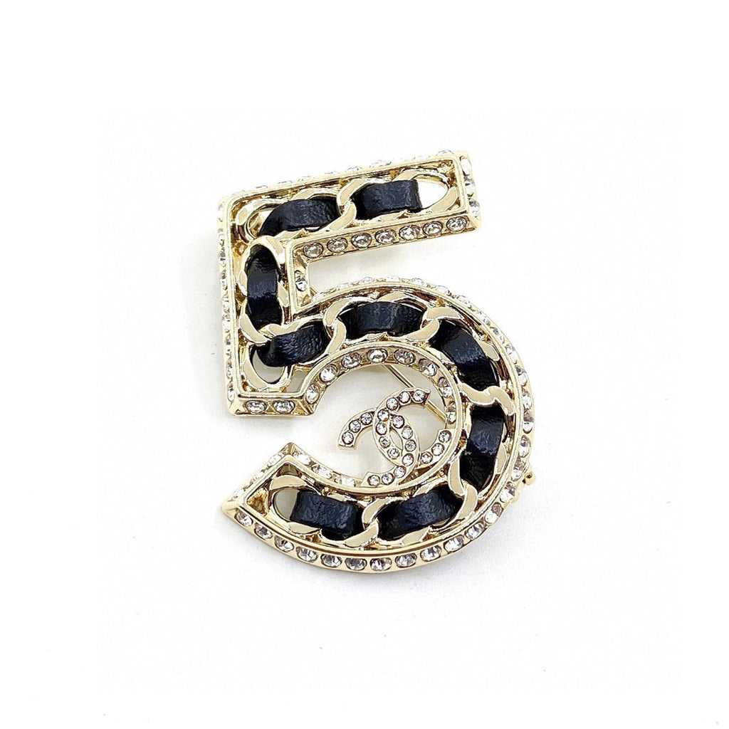 18K Chanel No.5 Strass Brooch