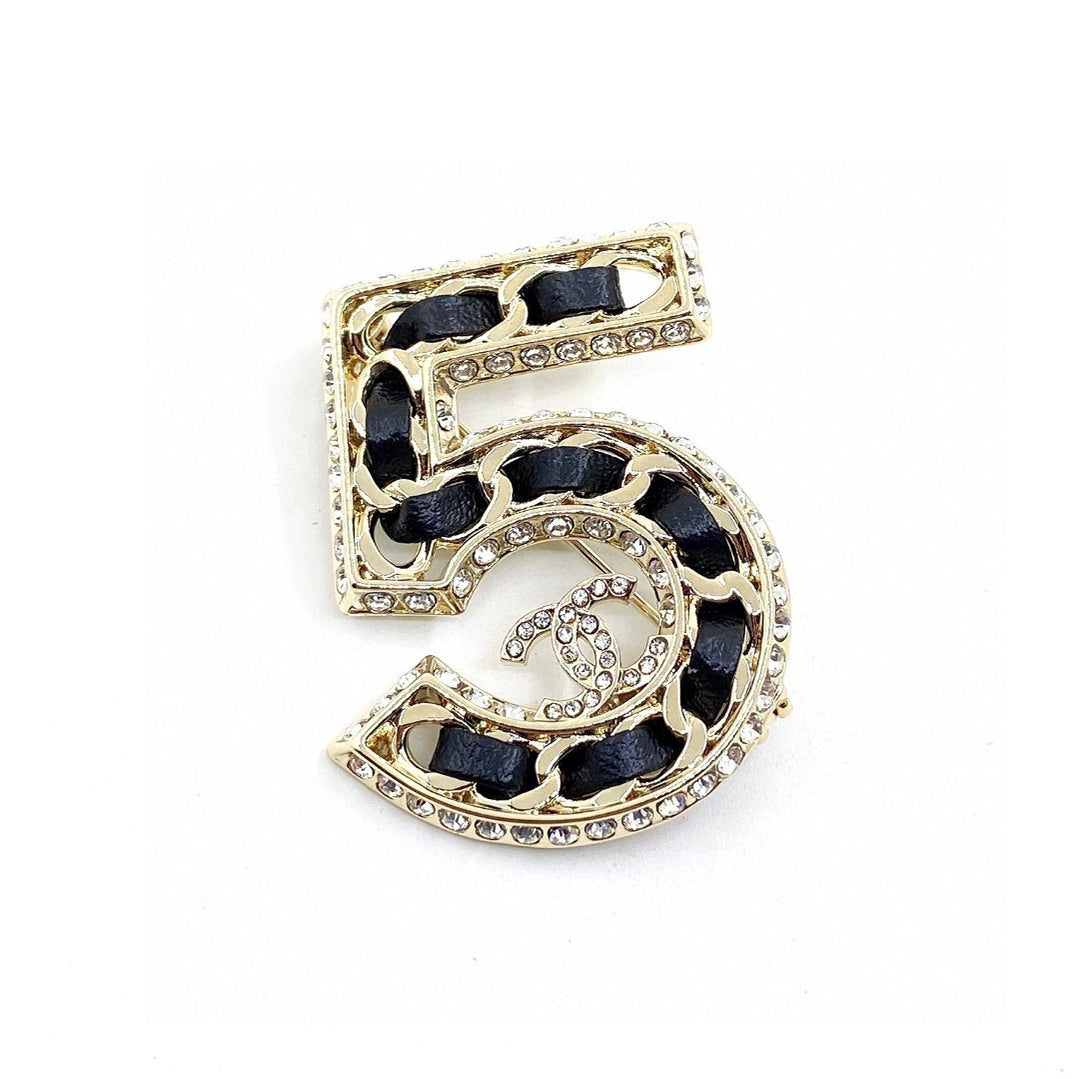 18K Chanel No.5 Strass Brooch