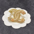 18K Chanel Pearl Gold Brooch