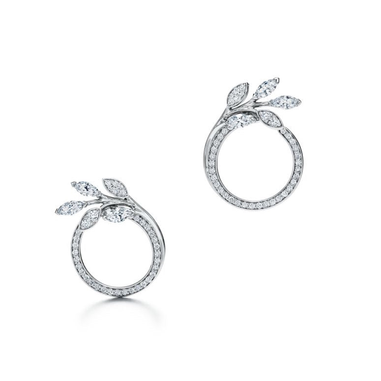 18K Tiffany & Co. Victoria Diamonds Earrings