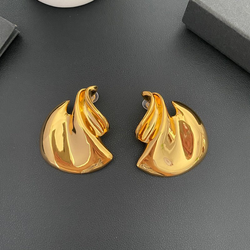 18K Saint Laurent YSL Gold Earrings
