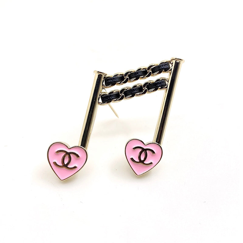 18K Chanel Music Symbol Brooch