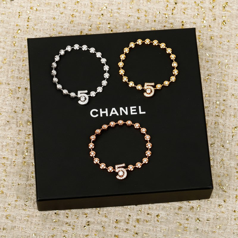 18K Chanel NO.5 Diamond Gold Bracelet