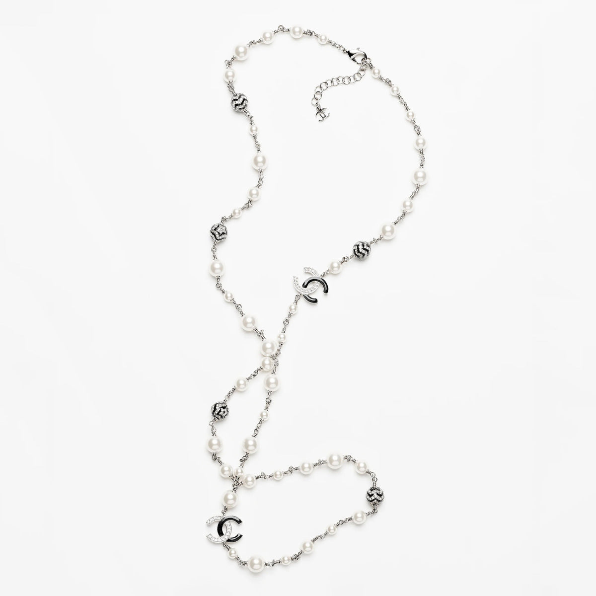 18K Chanel Star Pearls Long Necklace