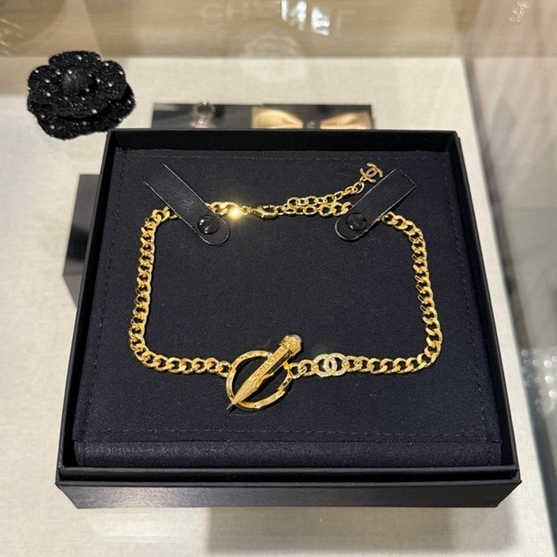 18K Chanel 25K Pen Choker Necklace