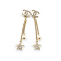 18K Chanel Pearl & Star Earrings