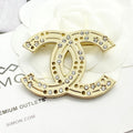 18K Chanel 24A Diamond Gold Brooch