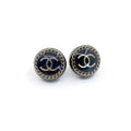 18K Chanel Circle Resin Earrings