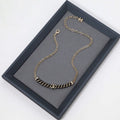 18K Chanel Vintage Gold Leather Necklace