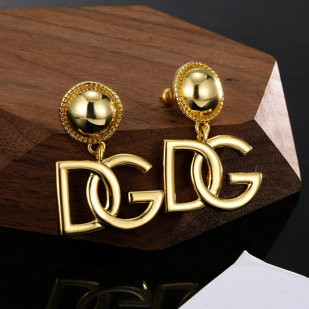 18K Dolce & Gabbana DG Gold Earrings