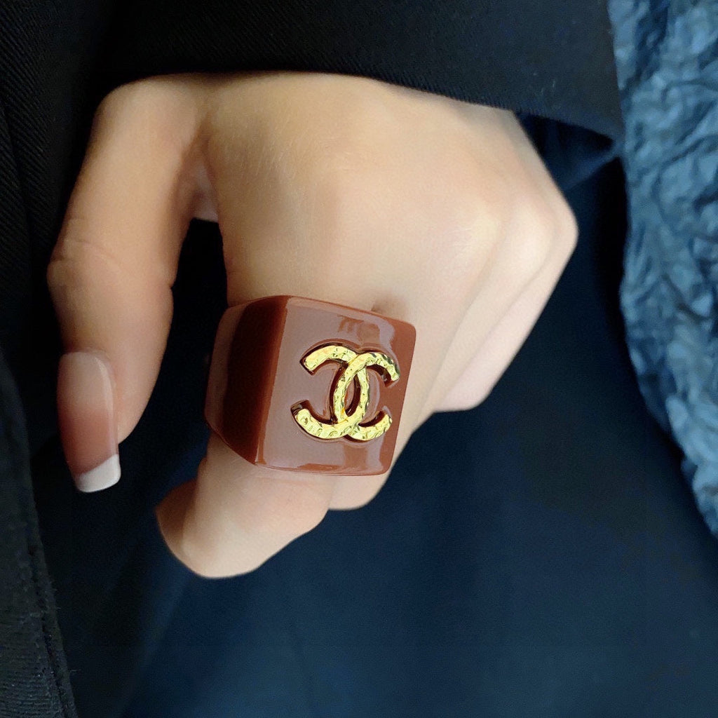 18K Chanel Vintage Red Ring