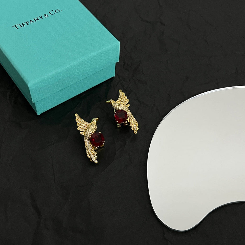 18K Tiffany & Co. Bird Diamonds Earrings