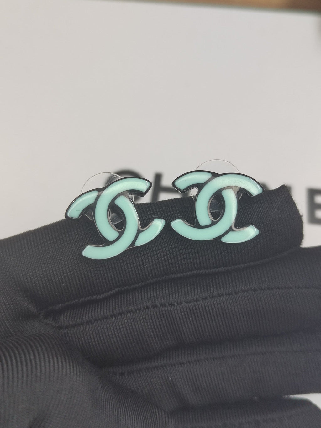 18K Classic Blue Chanel Earrings