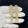 18K Chanel Long Tassel Gold Earrings