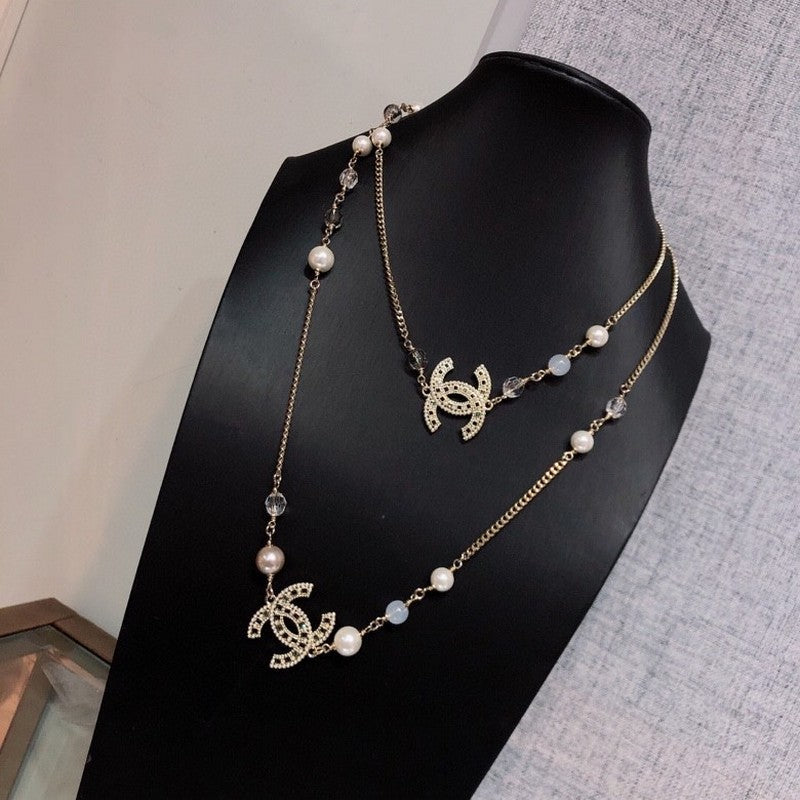 18K Chanel Long Pearl Necklace