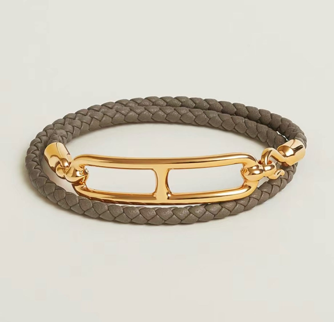 18K Roulis Double Tour Grey Hermès Bracelet