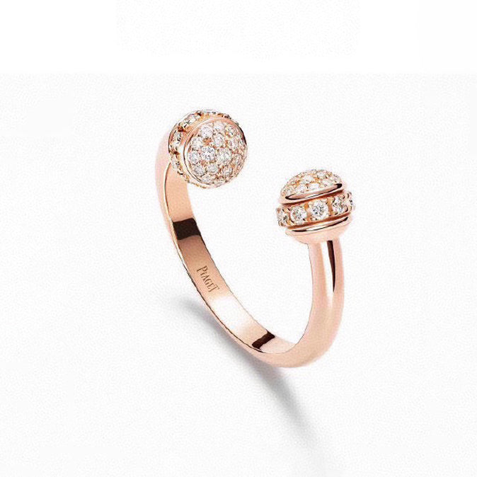 18K Piaget Open Rose Gold Ring