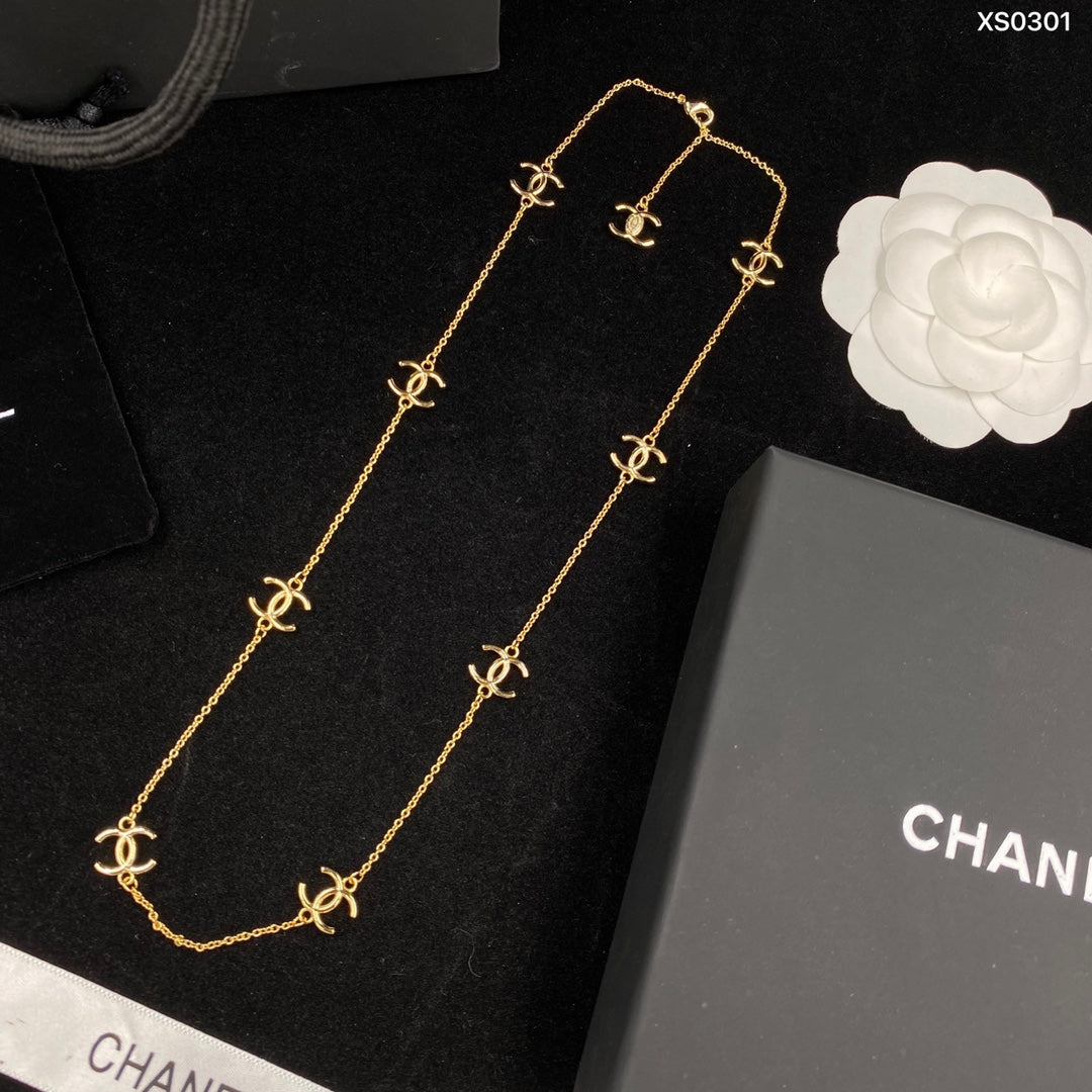 18K Chanel Multi-Logo Necklace