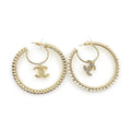 18K Chanel Circle Earrings