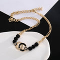 18K Chanel Black Pearls Diamonds Necklace
