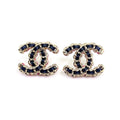 18K Chanel Pink Resin Leather Earrings