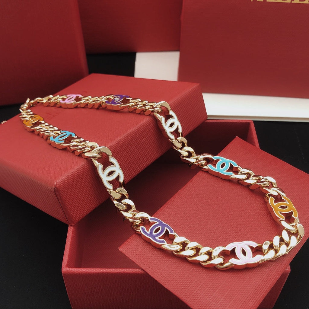 18K Chanel Color Chain Necklace