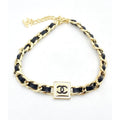 18K Chanel Leather Necklace